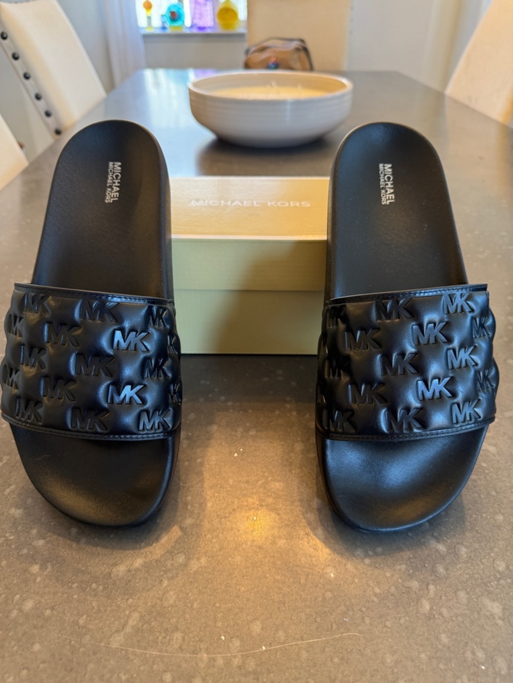 Michael Kors Katy Slide Sandals – Black – Size 11M – NEW